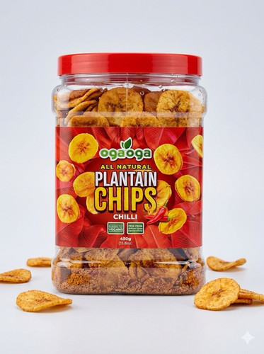 Ogaoga plantain Chips Chilli 450g