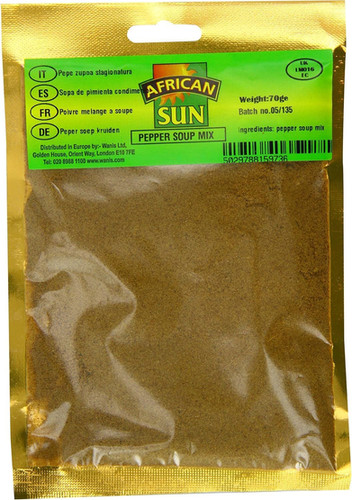 African Sun pepper soup mix