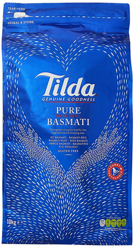 Tilda Basmati Rice 5kg  (£15.99), 10kg (£25.99)