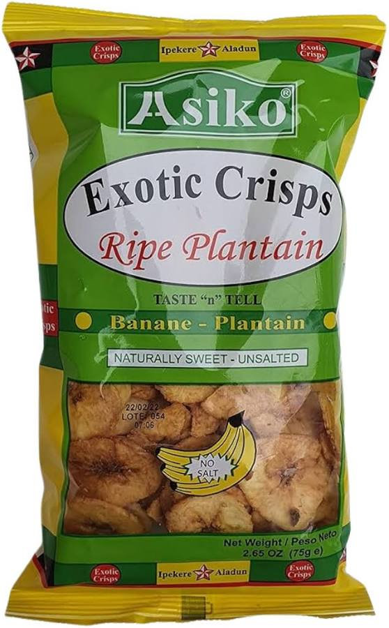 Asiko sweet plantain chips(Natural unsalted)