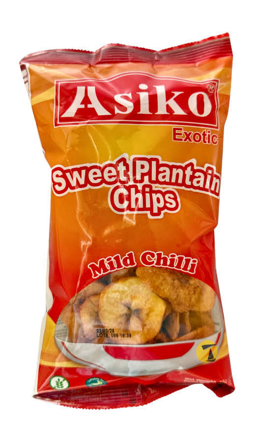 Asiko sweet plantain chips(Mild Chilli)