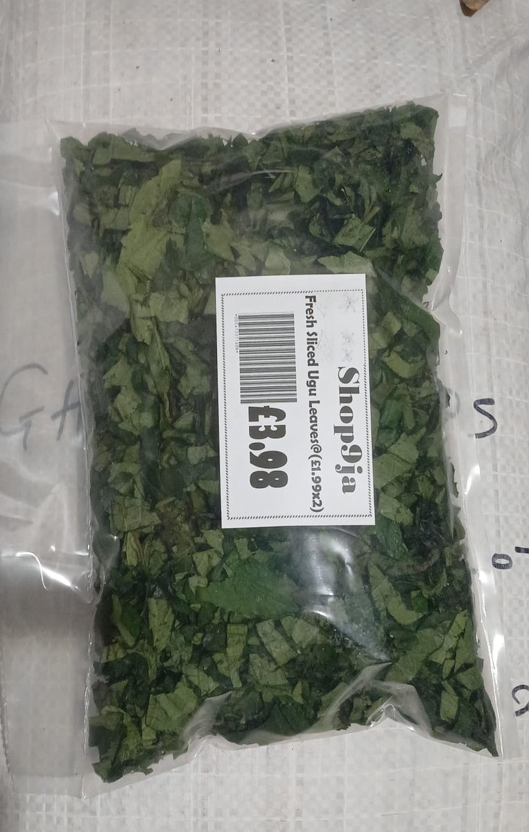 Fresh Sliced Ugwu Leaves 1Pack